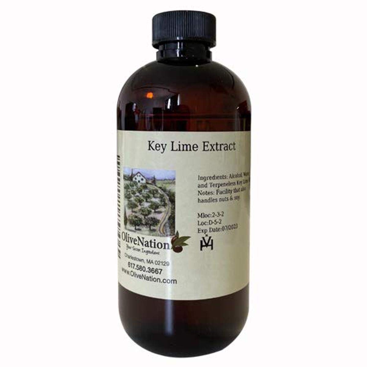 Olivenation Pure Key Lime Extract - 8 Ounces - Perfect For Candies, Key Lime Pie, Cookies, Salad Dressings And Marinades - Baking-Extracts-And-Flavorings