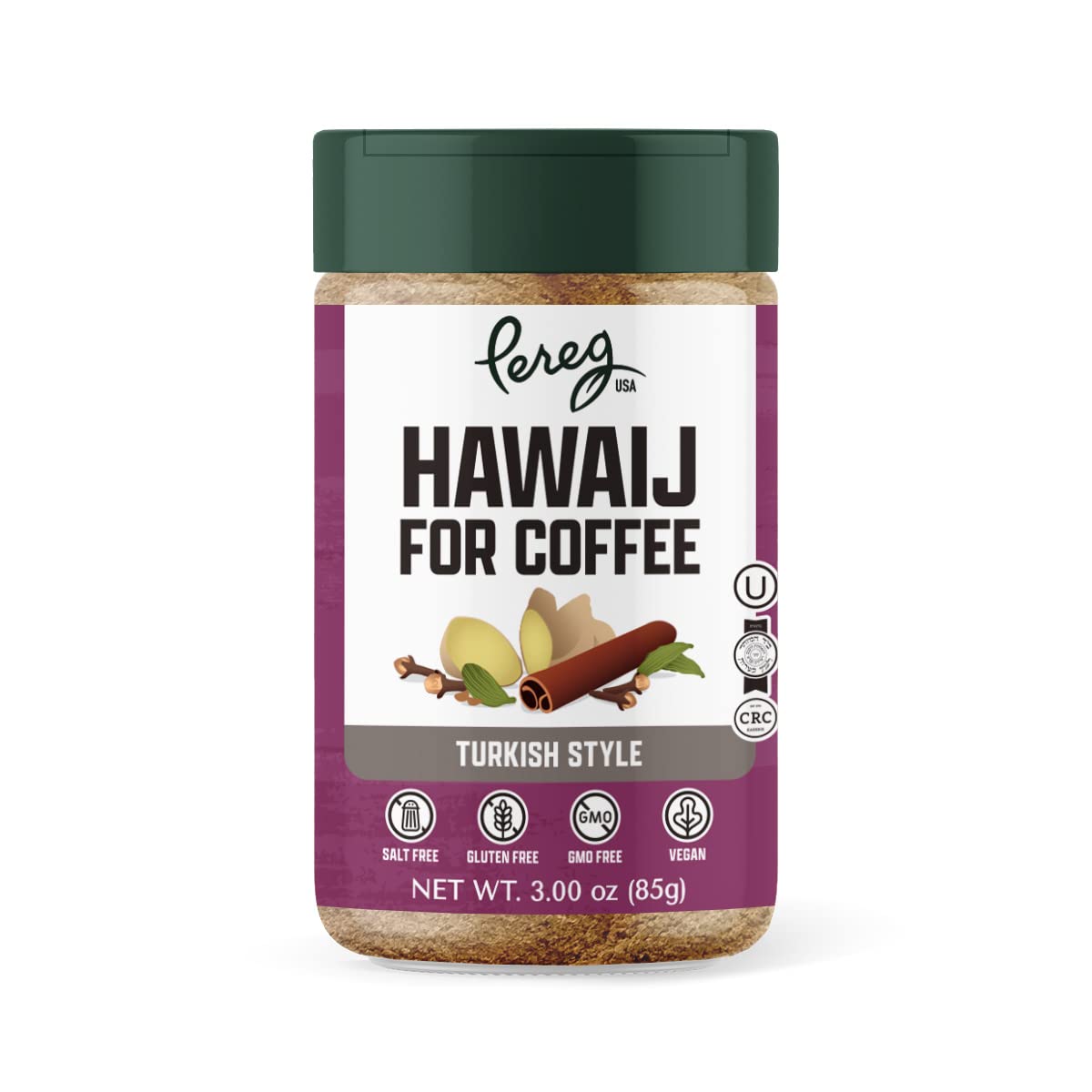 Pereg Coffee Mix | Coffee Spice Mix with Hawaij, Ginger, Cinnamon, Cloves & Cardamom | Mixed Spices for Arabian, Turkish, Coffee