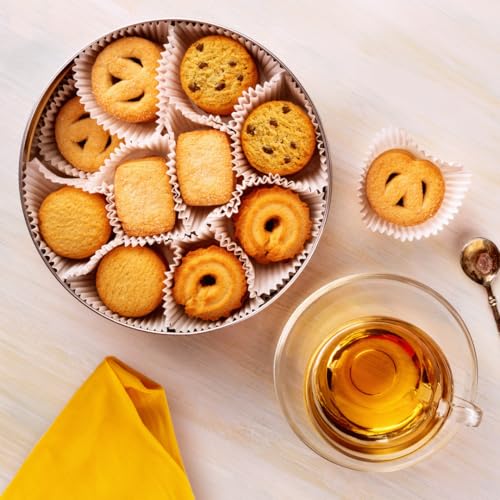 Bauducco Butter Cookies Tin - Convenient Sorted Butter Cookies in a Tin - Delicious Sweet Snack or Gift - 12 oz. (1 Tin) (Pack o