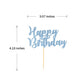 Donoter 24 Pcs Blue Glitter Happy Birthday Cupcake Toppers Cake Picks For Birthday Party Decoration Supplies