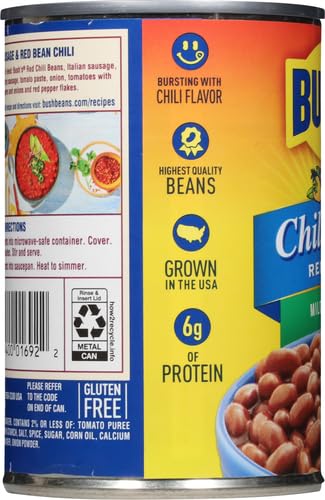 Bushs Best Red Beans in Chili Sauce, Mild, 16 oz