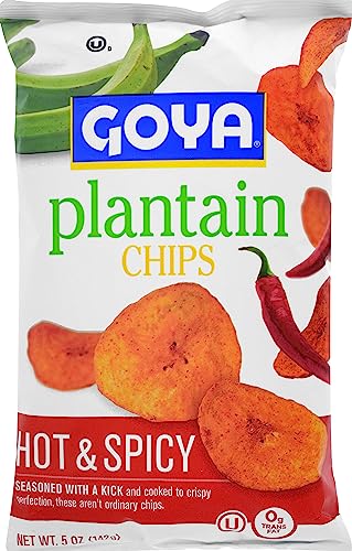 Goya Foods Plantain Chips, Hot & Spicy, 5 Ounce (Pack Of 12)