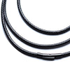 Ioyyio Flexible Braided Leather Necklace Cord With 316L Durable Clasp,2Mm3Mm Width,16A18 20 22 24 26 28 30 Blackbrown Waterproof