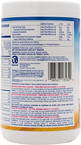Quaker Avena With Cinnamon, 11.6 Ounce