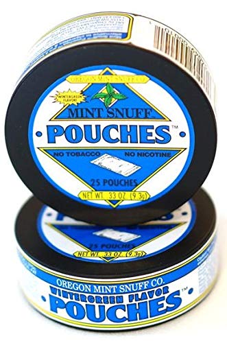 Mint Snuff Pouches - Wintergreen Flavor - 6 Cans By Oregon Mint Snuff Company