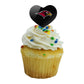 GRAPHICS & MORE Cupcake Picks Set of 6, Acrylic, Seattle University Color, Model CUPCAKE.HEART.CLCSEU.Z007491