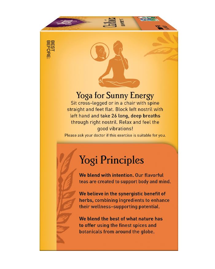 Yogi Tea Chai Rooibos Herbal Tea, 16 Count, Yellow, Model 0076950415331