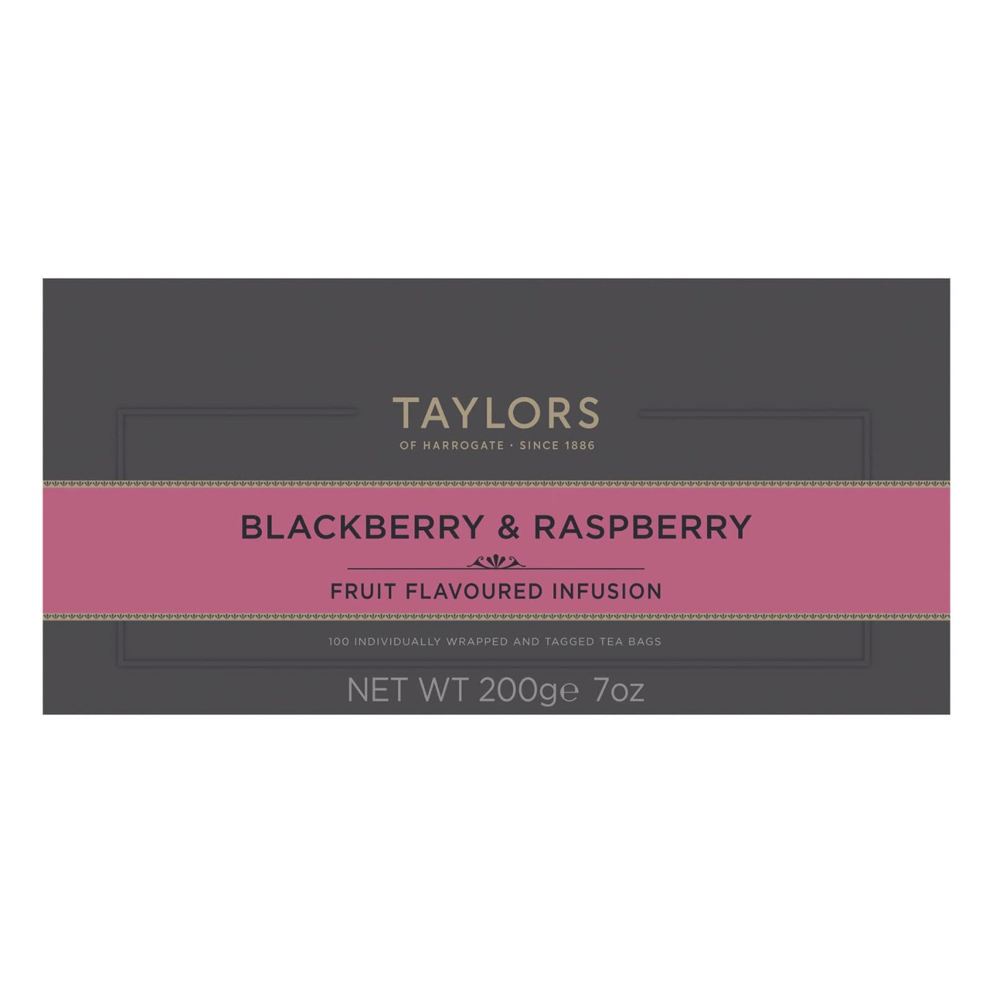 Taylors Of Harrogate Blackberry & Raspberry Herbal Tea, 100 Count (Pack Of 1)
