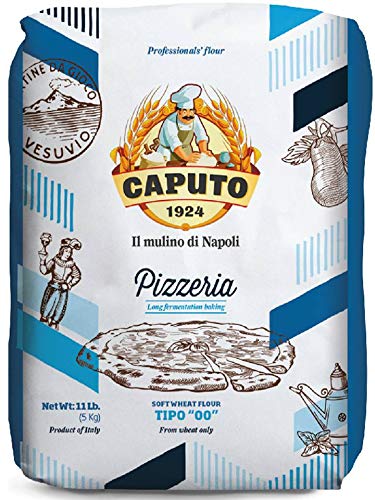 Antico Mulino Napoli Pizzeria Flour, 11 Pound Bag, Perfect for Pizza Dough
