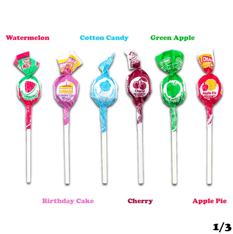 Charms Tootsie Roll Mini Pops, Assorted Flavors, Individually Wrapped, 300 Count, 3.47 lb