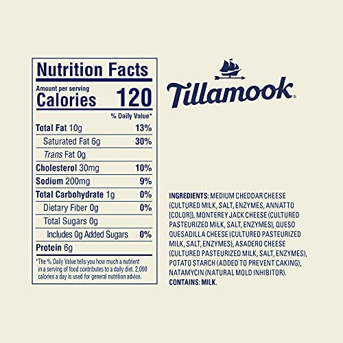 Tillamook, Mexican 4 Cheese Blend Shredded Cheese, 8 oz