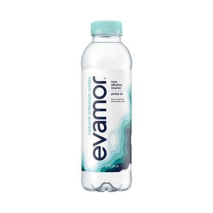 EVAMOR Artesian Bottled Water - Single Source, Naturally Alkaline and Full of Electrolytes for Hydration and Health, 20 Fl. Oz. 