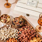 Thanksgiving Mixed Nuts Gift Basket, Enhanced Assorted Gourmet Nuts In Wooden Crate, Holiday Themed Packaging, Bonnie And Pop