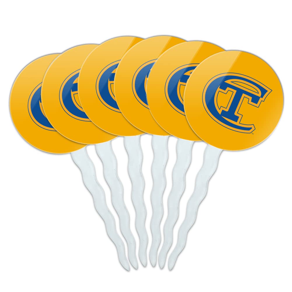 New York City College of Technology Secondary Logo Cupcake Picks Toppers Decoration Set of 6