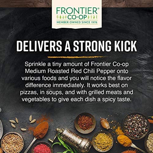 Frontier Co-op Chili Peppers Crushed, Jalapeno Flakes, Green, Certified Organic, Kosher | 1 lb. Bulk Bag | Capsicum annuum