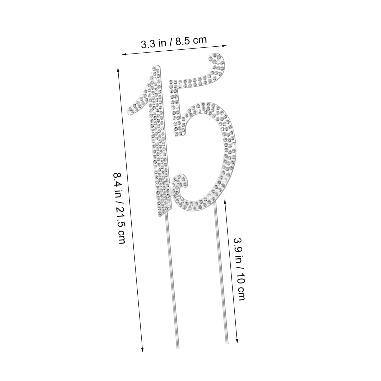 Aboofan 15 Cake Topper 15Th Birthday Or Anniversary Party Number 15 Crystal Rhinestones 15Th Cake Decoration For Happy 15Th Birt