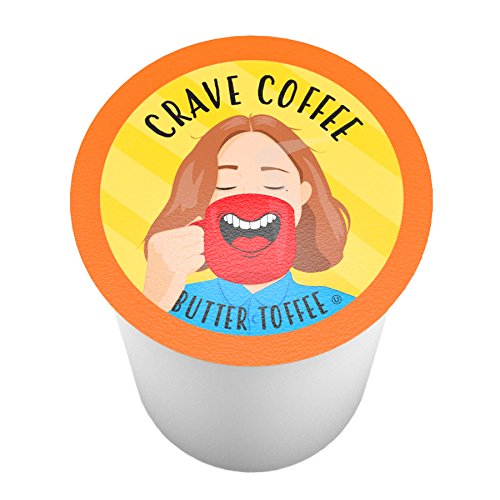 Crave Beverages Pods Compatible with 2.0 K-Cup malt-inspired, Butter Toffee, 40 Count