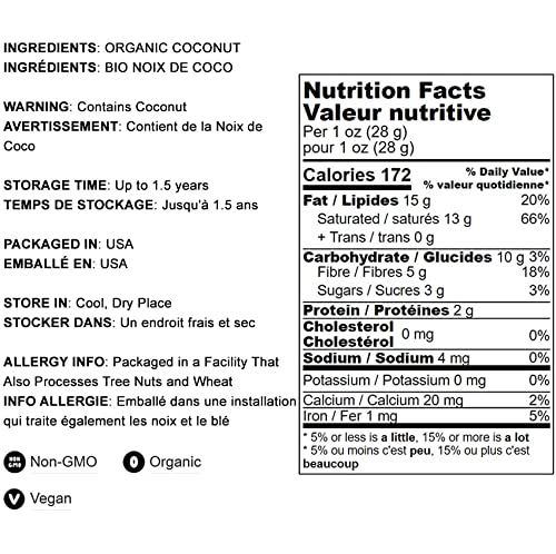 Food To Live Organic Toasted Coconut Chips, 3 Pounds - Non-Gmo, Desiccated Coconut Flakes, Unsweetened, Unsulfured, Vegan, Bulk.