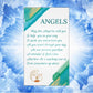 Earth Therapy Pocket Guardian Angel With Serenity Prayer Card - Pink Healing Stone Figurine - Rose Quartz