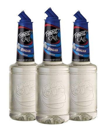 Finest Call Premium Pure Cane Sugar Simple Syrup Mix, 1 Liter Bottle (33.8 Fl Oz), Pack Of 3