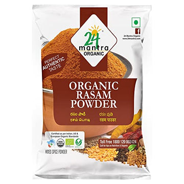 24 Mantra Organic Rasam Powder - 100Gms | Pack Of 1 | 100% Organic | Chemical Free & | Pesticides Free | Unadulterated | Flavour