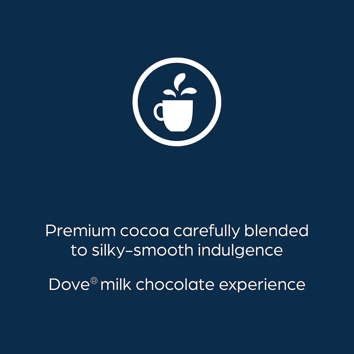 Dove Hot Chocolate Single Servings, 72 Count, 0.66 Ounce Each, Coffee Flavor, Model A117