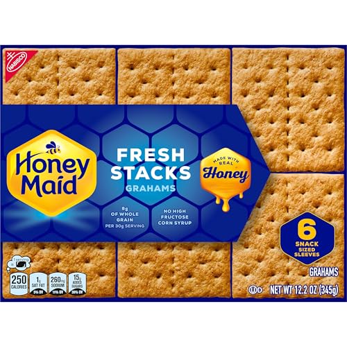 Honey Maid Fresh Stacks Graham Crackers, Bulk Travel Snacks, 6 Boxes (36 Multi Snack Packs)