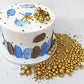 Edible Pearl Sugar Sprinkles Gold Candy 120G/ 4.2Oz Baking Edible Cake Decorations Cupcake Toppers Cookie Decorating Ice Cream T