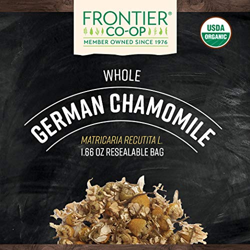 Frontier Co-Op Organic Chamomile Flowers, Whole - 1.66Oz Bag, Dried Chamomile Flowers, Perfect For Organic Chamomile Tea, Skincare Uses & More, Kosher