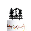 Mountain Wedding Cake Topper, Outdoors Wedding Cake Topper, Mr & Mrs Kiss Cake Topper, Hiking Wedding Cake Topper, Forest Theme
