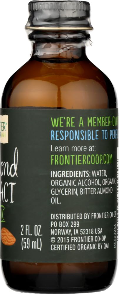 Frontier Natural Products Organic Almond Extract 2 oz Liquid
