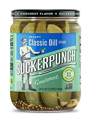 SuckerPunch Gourmet Classic Dill Pickle Spears 24 Ounce, 2-Pack