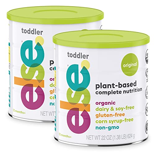 Else Nutrition Toddler Formula 12-36 Mo., Plant Based Toddler Nutritional Drink - Soy & Dairy Free, Lactose Free - Complete Baby Formula (12-36 Mo.), Protein Powder W/ 20+ Vitamins (22Oz, 2-Pack)