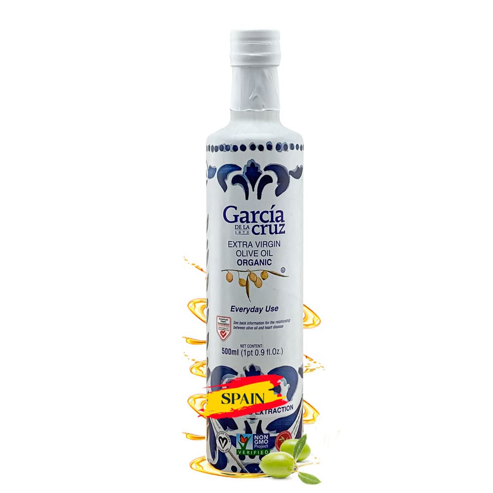 Organic Extra Virgin Olive Oil by Garcia de la Cruz, Mild Smooth Flavor for Everyday Use, Spanish Organic Olive Oil, Single-Orig