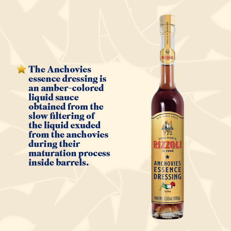 Rizzoli Anchovy Extract | Colatura di Alici 3.5oz | Italian Fish Sauce | Ancient Garum | (100g) (Pack of 1)