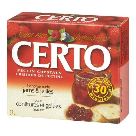 Certo Pectin Crystals For Jams And Preserves, 57G/2Oz., (Imported From Canada)