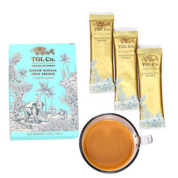 TGL Co. The Good Life Company Kadak Masala Chai Instant Tea Premix Tea With Masala,14 Sachets (196 G),0.196 pounds