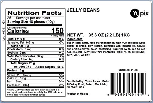 Yupik Jelly Beans, 2.2 lb, Classic Candy (Pack of 2)