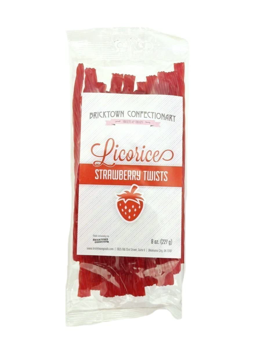 Bricktown Goods Old Fashioned Licorice Twists - 11 Gourmet Flavors, Fat Free - 8 oz., Red