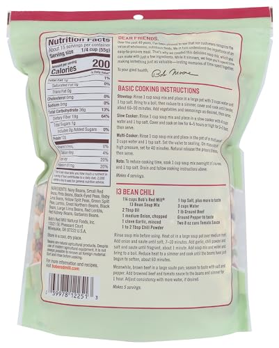 Bob'S Red Mill 13 Beans Soup Mix, Non Gmo, 29 Ounces (Pack Of 4)
