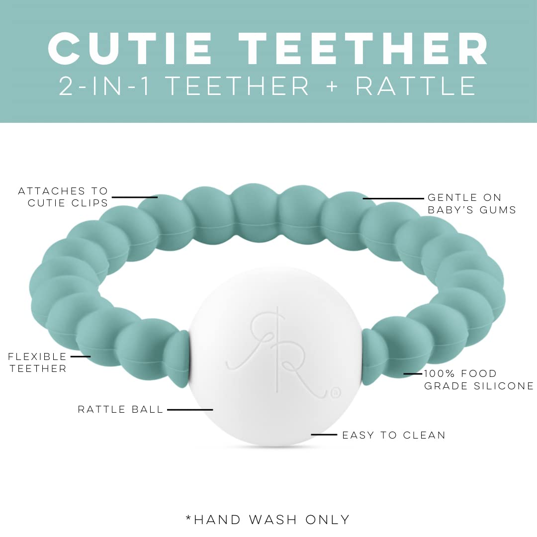 Ryan And Rose Cutie Teether Rattle (Seaglass)
