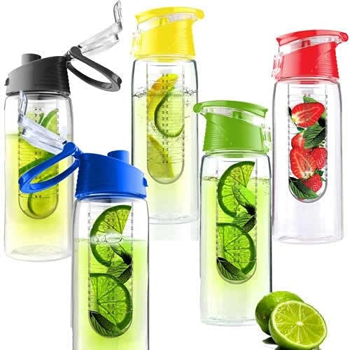 Vistashops Fruit Infuser Drink Bottle, 20 Ounces, BPA-Free, Ideal for Infusing Flavors