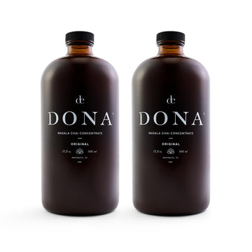 Dona Original Masala Chai Concentrate, Small-Batch, Single-Origin Spices, Hot Or Iced Chai, 32 Fl Ounce Bottles (Pack Of 2)
