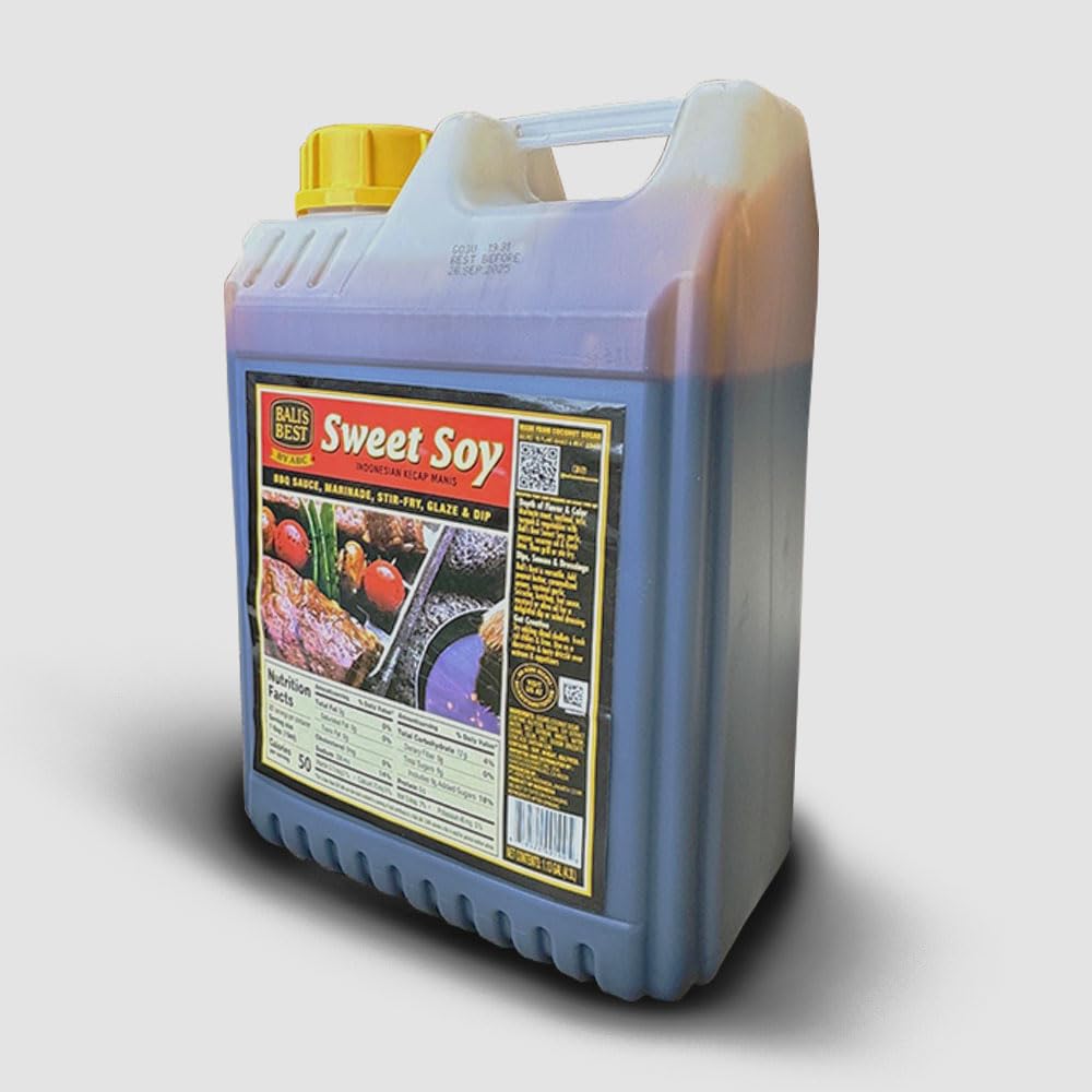 Balis Best Sweet Soy Marinade, Vegan, 1 Gallon Jug, Plant-based, No MSG, Indonesian Kecap Manis