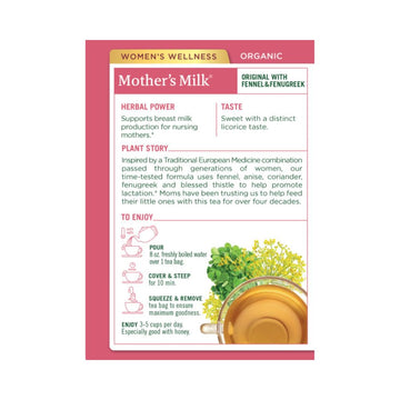 Traditional Medicinals Organic Mothers Milk Herbal Tea, Promotes Healthy (16 Count (Pack of 1))