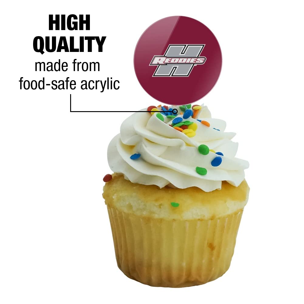 GRAPHICS & MORE Cupcake Picks Set of 6, Acrylic, Henderson State University, One Size, Model CUPCAKE.ROUND.CLCHSU.Z008454