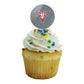 Wpi Secondary Logo Cupcake Picks Toppers Decoration Set Of 6