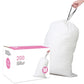 Simplelisa Code M (200 Count) 12 Gallon Heavy Duty Drawstring Plastic Trash Bags Compatible With Code M  1.2 Mil  White Garbage 
