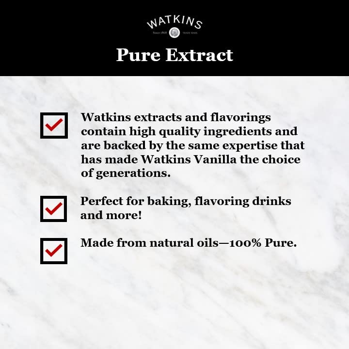 Watkins Organic Pure Lemon Extract, 4 Oz. Bottle, 3-Pack
