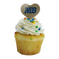 GRAPHICS & MORE Cupcake Picks Set of 6 - Acrylic Heart Decoration - California State University Monterey Bay - One Size